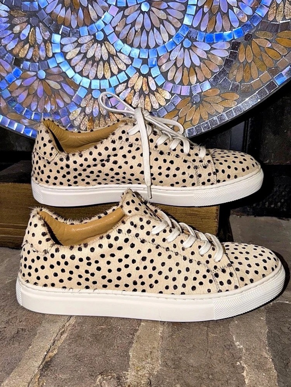 Diba True Gizz Mo Spotted Leather Sneakers US 8